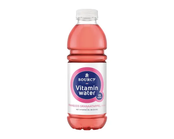 Sourcy Vitaminwater Framboos Granaatappel Vitaliteit (6x 1Ltr)