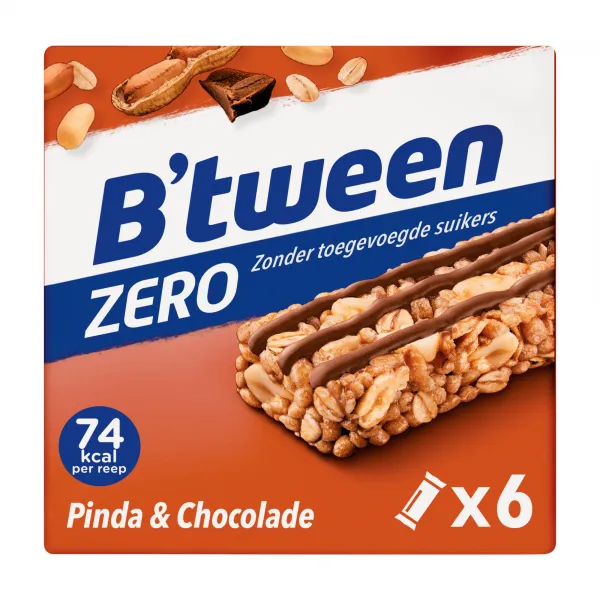 Hero B’tween Zero Pinda & Chocolade 20gr (10x 6-pack)