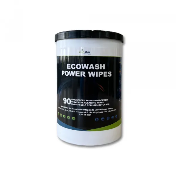 Ecowash Power Wipes Pot (90 doekjes)