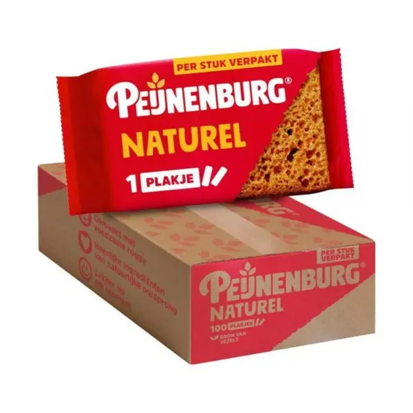 Peijnenburg Ontbijtkoek per stuk verpakt (100x 28gr)