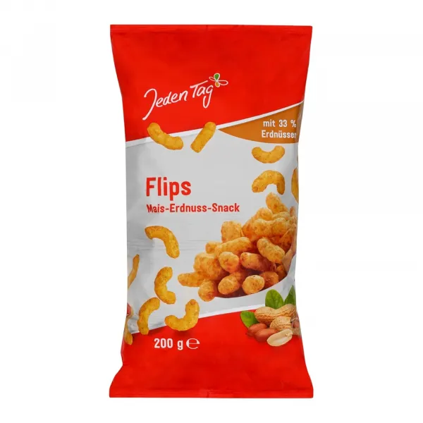 Jeden Tag Erdnussflips mit 33% Erdnüssen (12x 200gr)