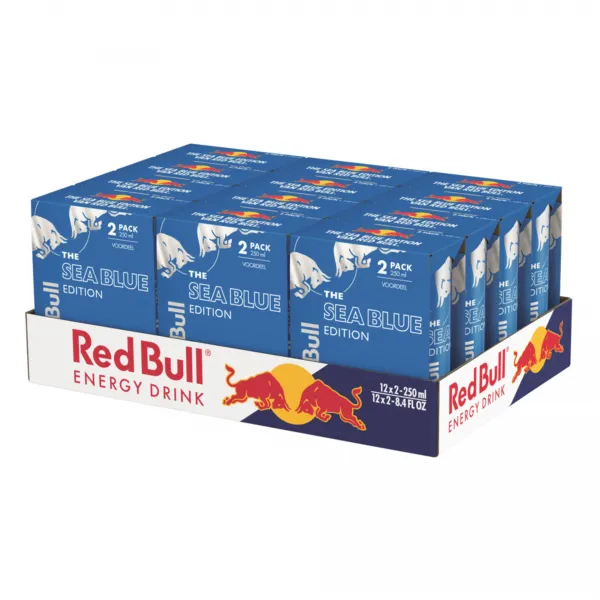 Red Bull Sea Blue blik (24x 250ml) 2-pack