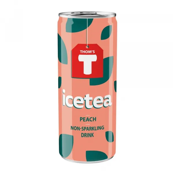 Thom’s T Icetea Peach non-sparkling blik (24x 25cl)